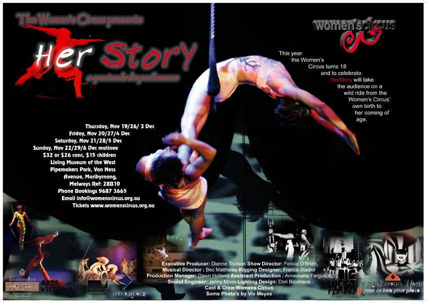 Her Story promotional poster, with different people performing.