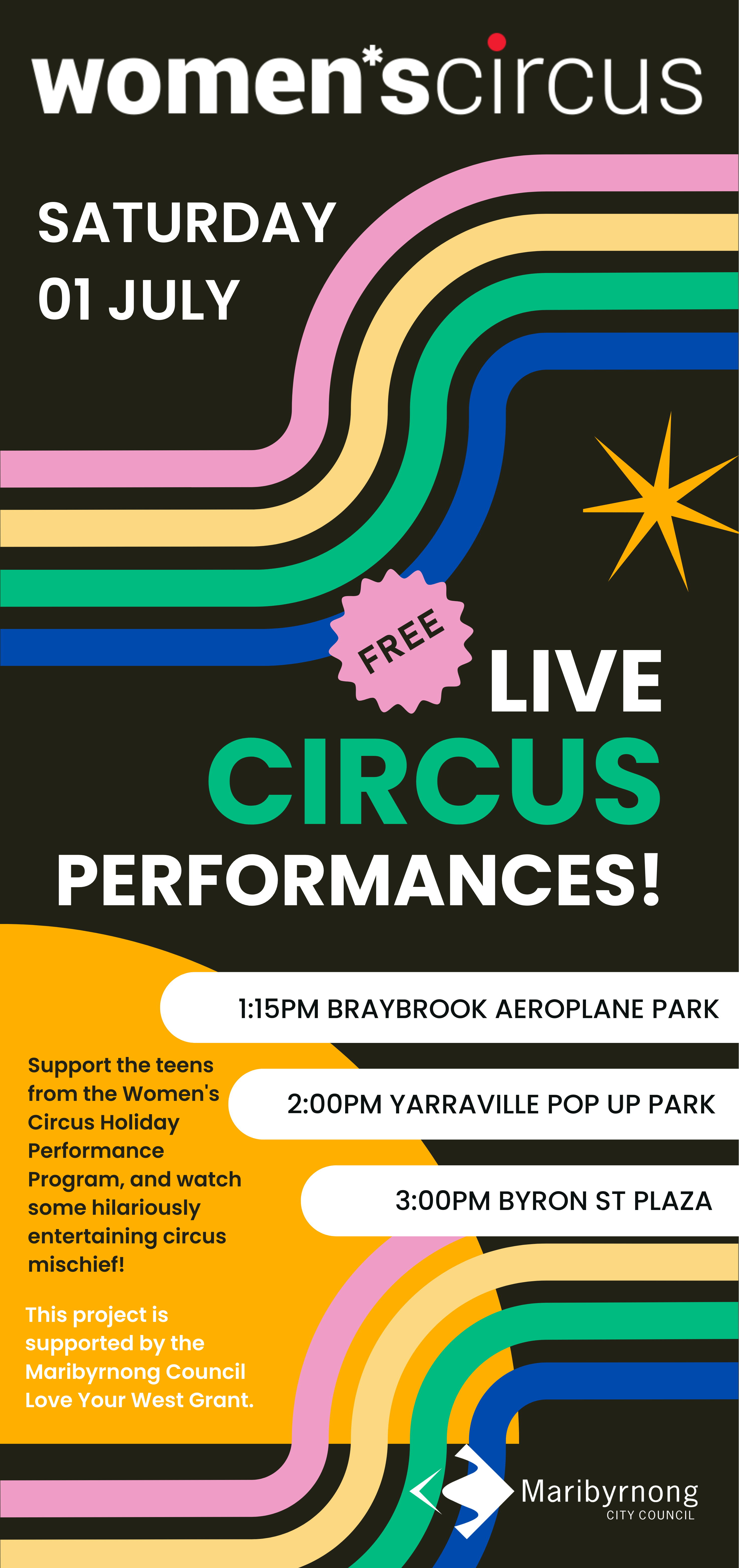 Performances this Saturday 1 July!